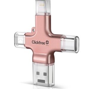 Clickfree PRO 64GB USB 3.0 MFi-Certified Photo and Video Saver  iPhone Android